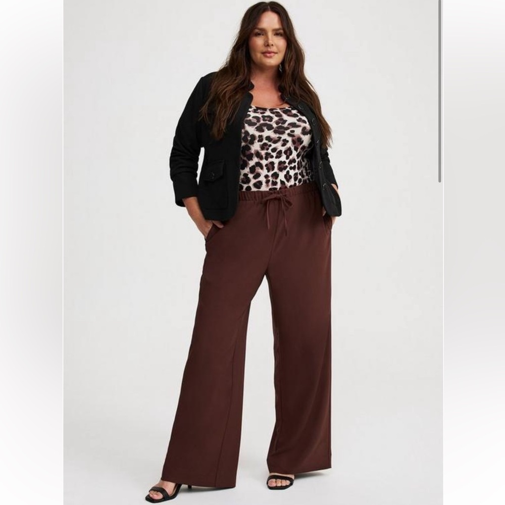 Torrid 2X Brown Wide-Leg Pants